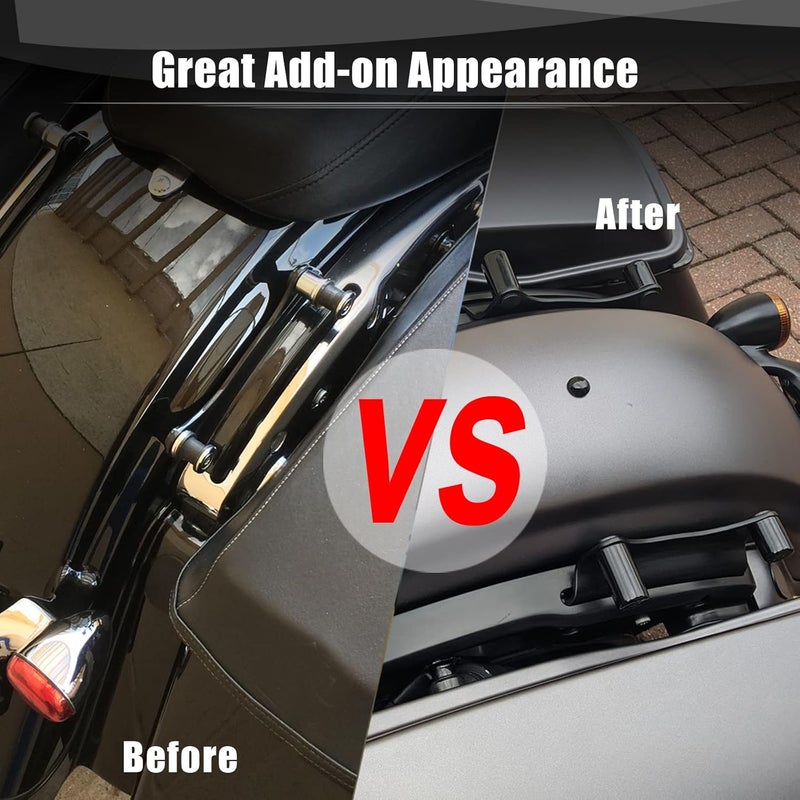 Goldfire Harley Docking Hardware Covers Kit Detachable Magnet 4 Point Caps for Touring Street Glide Electra Glide Road Glide Road King 2009-2024 Accessories (4 PCS Chrome) - Image 5